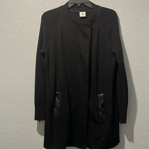 Cabi Tailor Ponte Knit Black Cardigan Sweater Size Small - Picture 4 of 7